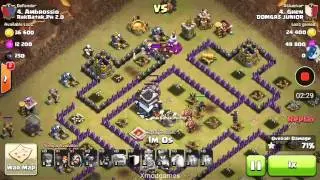 Clash of Clans WAR TH 9 troops Golem wizard Pekka