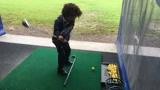 Kids Playing Golf Driving Range | Kids Learn How to Play Golf | Golf Swing
