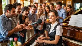 Crowd Left Stunned as Waitress Steals the Show on Piano!