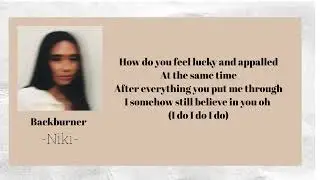 Backburner Song by Niki - Lyrics - Album Nicole 
