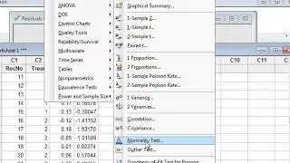 Analysing residuals (Minitab)