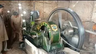 Heavy Ruston Hornsby 22 hp diesel engine start up amazing || Safdar Bhatti
