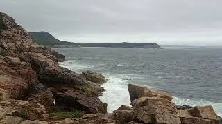 ocean view from the ocean loop trail in Acadia national Park Maine today Saturday September 7th 2024