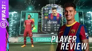 THE BEST SBC CARD THIS YEAR! 92 FLASHBACK PHILIPPE COUTINHO PLAYER REVIEW! FIFA 21 ULTIMATE TEAM