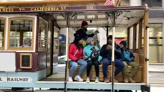 California Street Cable Car 50 @ California St & Sansome St San Francisco California
