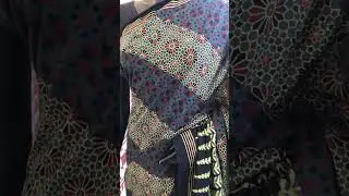 Ajrakh Designer Block Print Cotton Sareee With Blouse