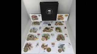 1983  - 1995 WWF World Wildlife Fund Coin Cover Collection - First Day Covers