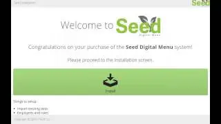 Seed Digital Menu - Clover - Initial Setup and Download