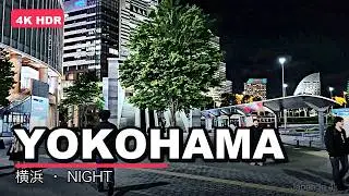 [4K HDR] Yokohama Minato Mirai - Beauty of Yokohama at Night [Minatomirai Walk] 🌃🎆