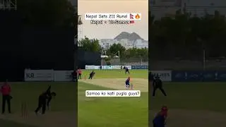 Nepal Sets 211 Runs! 🇳🇵🔥 | Nepal vs Samoa | ICC T20 World Cup Qualifier | Already Qualified! 🏆#nepal