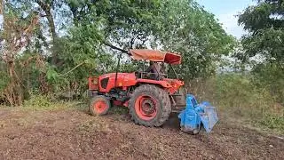 Kubota mu5505 performance with 6 feet lemken rotaveter  lemken 6 feet rotaveter performance