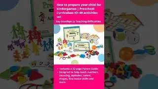 How to prepare your child for kindergarten | Preschool Curriculum Kit, 60 activities set