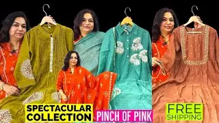 Pinch of Pink is Back With Elegant Mal Chanderi, Cotton & Mal Cotton Suits, Anarkalis & Party Wear.