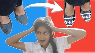 How to paint shoes using Acrylic colour |