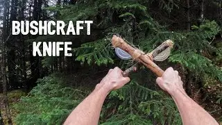 Making a Survival Knife from SCRATCH - No Equipment Bushcraft Challenge