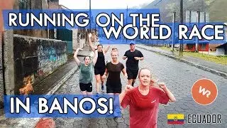 Running in Banos! Stray dogs protects us all the way!