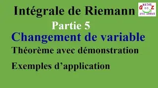 Cours Int&eacute;gration par changement de variable