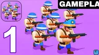 Commander IO - Gameplay Walkthrough Part 1 Tutorial Levels 1-7 Army Commander (iOS,Android)