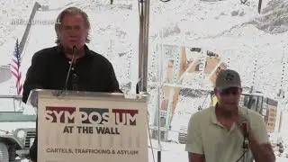 Bannon speaks during final day of &lsquo;We Build the Wall&rsquo; border symposium