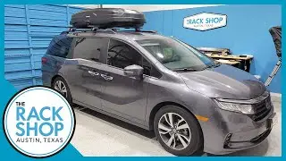 2018-2025 Honda Odyssey Yakima TimberLine JetStream Roof Rack + SkyBox NX 18 Rooftop Cargo Box