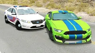 Epic Police Pit Maneuver Crashes #5 - BeamNG drive