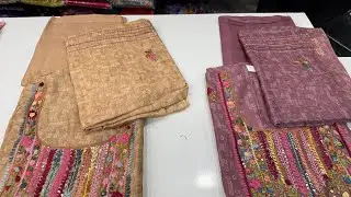 Kheem khaab ka नया स्टॉक 🔥👌🌸 maheshwari ka  katha work 🥀💕 ice velvet mix n match 💫🌹🫂