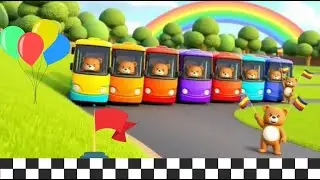 ten little buses song |counting 1-10 for kids | fun number song and nursery rhymes