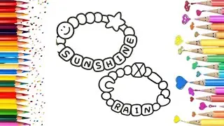 ASMR 🎨 Coloring Bracelets 💍|  Cute & Groovy Coloring Book#asmr #art