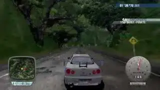 Test Drive Unlimited - Alone against the clock w/ Skyline GT-R R34 from 