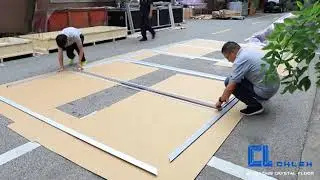 Crystal Exhibition Flooring Installation