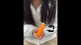 Let me share with you my little carrot fan #Playing with a trendy thing #Carrot fan #Summer