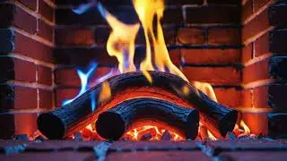Dual Flame Fireplace - Blue & Orange Fire for Deep Relaxation in a Rustic Fireplace - Warm Fireplace