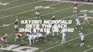 Kayden McDonald Gets The Sack. Ohio State Vs. Ohio