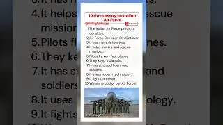 10 Lines on Indian Air Force | 10 Lines Essay on Indian Air Force in English