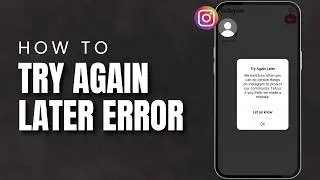 How To Fix Instagram Try Again Later Error 2026 | Instagram Action Block Fix