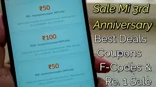 Mi 3rd Anniversary Sale | Best Deals | Re. 1 Flash Sale | Grab Coupons | Hindi