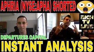 Aphria Crashes on allegations made by Short Seller Quintessential Capital Management (NYSE: APHA) 😱
