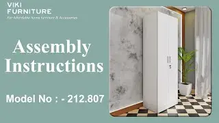 VikiFurniture 2 Door Wardrobe Assembly Instruction Video - Model 212.807