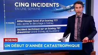 Cinq incidents: un d&eacute;but d'ann&eacute;e catastrophique pour Boeing - Explications, 17h