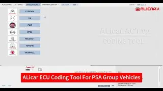 PSA Group Vehicle ECU Coding Tool Introduction For Citroen DS FIAT OPEL Peugeot Toyota Vauxhall