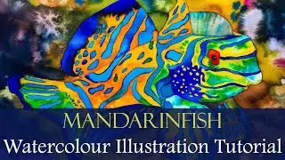 Bold Colors and WATERCOLOR Techniques Painting Tutorial
