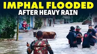 Several areas in Imphal flooded following heavy rainfall |security forces evacuated stranded people