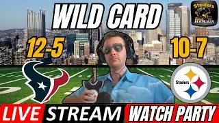 WILDCARD PLAYOFF Game: Houston Texans 12-5 VS Pittsburgh Steelers 10-7 LIVE Stream Watch Party