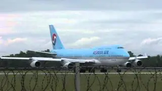 Korean Air B747 landing @ Zagreb Airport LDZA