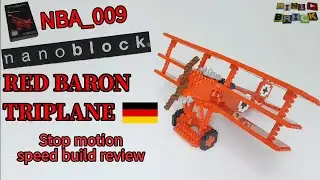 nanoblock NBA_009 | RED BARON TRIPLANE 🇩🇪 | Stop motion speed build review