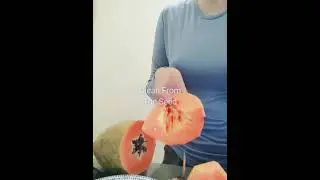 #papaya lovers 💕 everyday as my breakfast for 7 years 😀😋 #shorts #fruitlover #satisfying