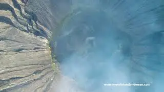 Aerial timelapse video of the crater of Bromo Volcano - desember 2018