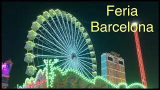 49 Feria de abril barcelona spain . Barcelona beach festival. HD video.