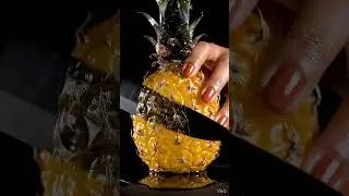 Kristal ananas meyve kesimi ASMR I  Crystal pineapple fruit cut ASMR #asmr #relaxing #recipe #reels