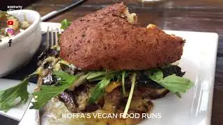 Mushroom Burger Time at Sun Cafe | Studio City | Vegan Food Run with Koffa